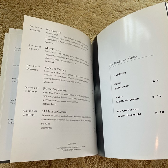 Vintage original Cartier catalog April 1999. - Picture 8 of 8